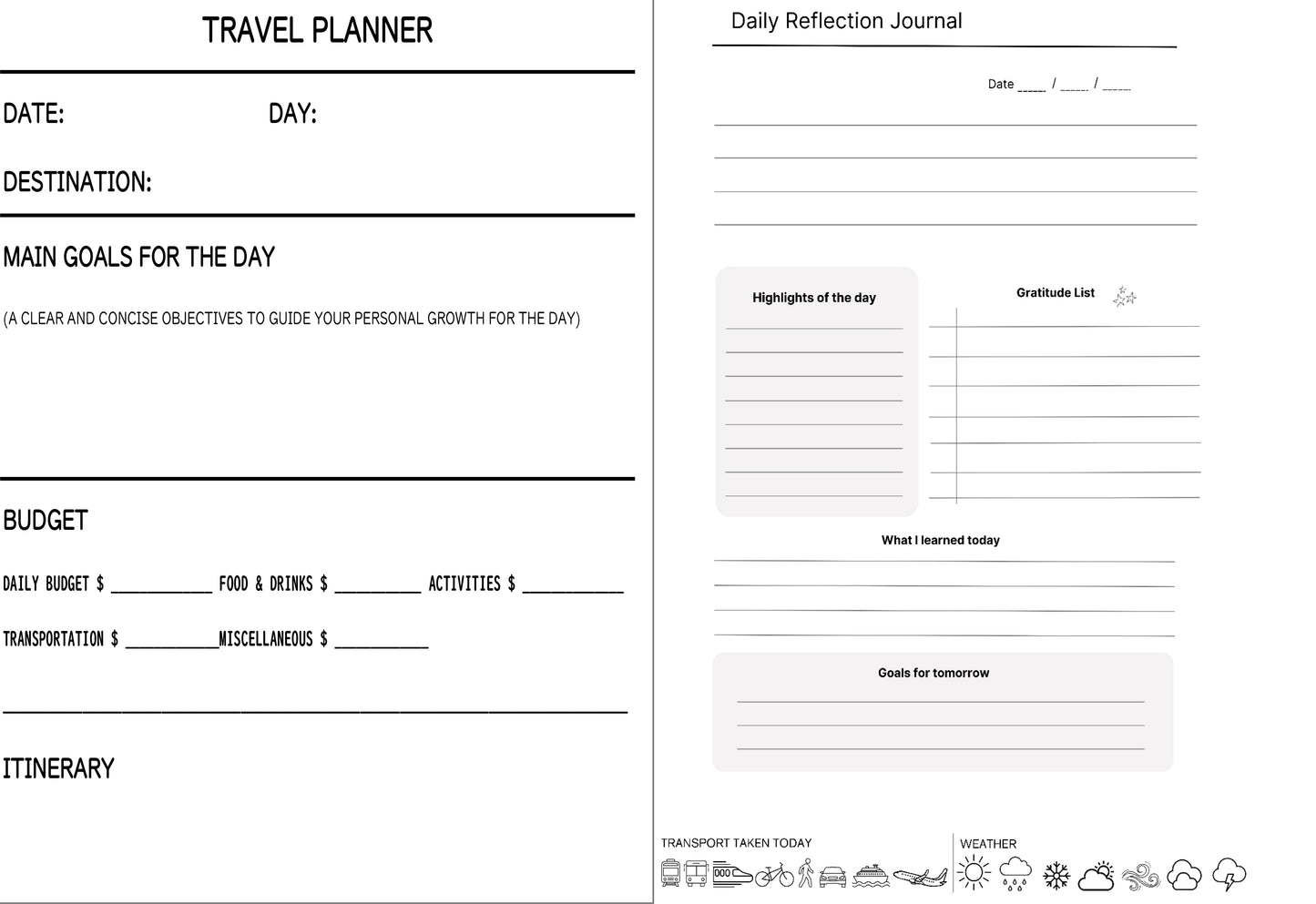 Japan Travel Journal - Multiple Print License