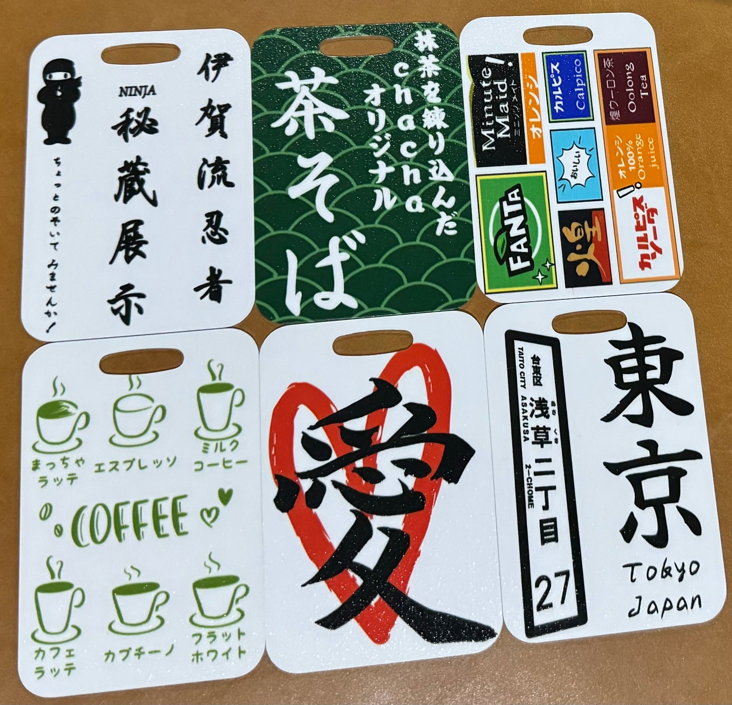 Japanese Metal UV Printed Bag Tags